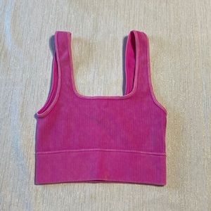 Lounge Around Ribbed Crop Tank